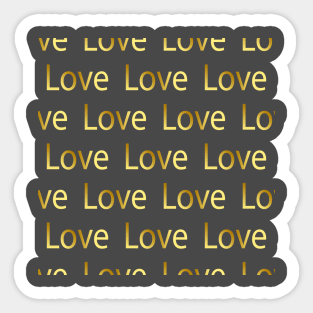 Golden words pattern Sticker